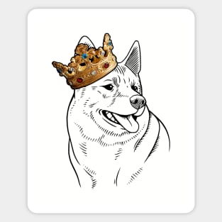 Norwegian Elkhound Dog King Queen Wearing Crown Sticker